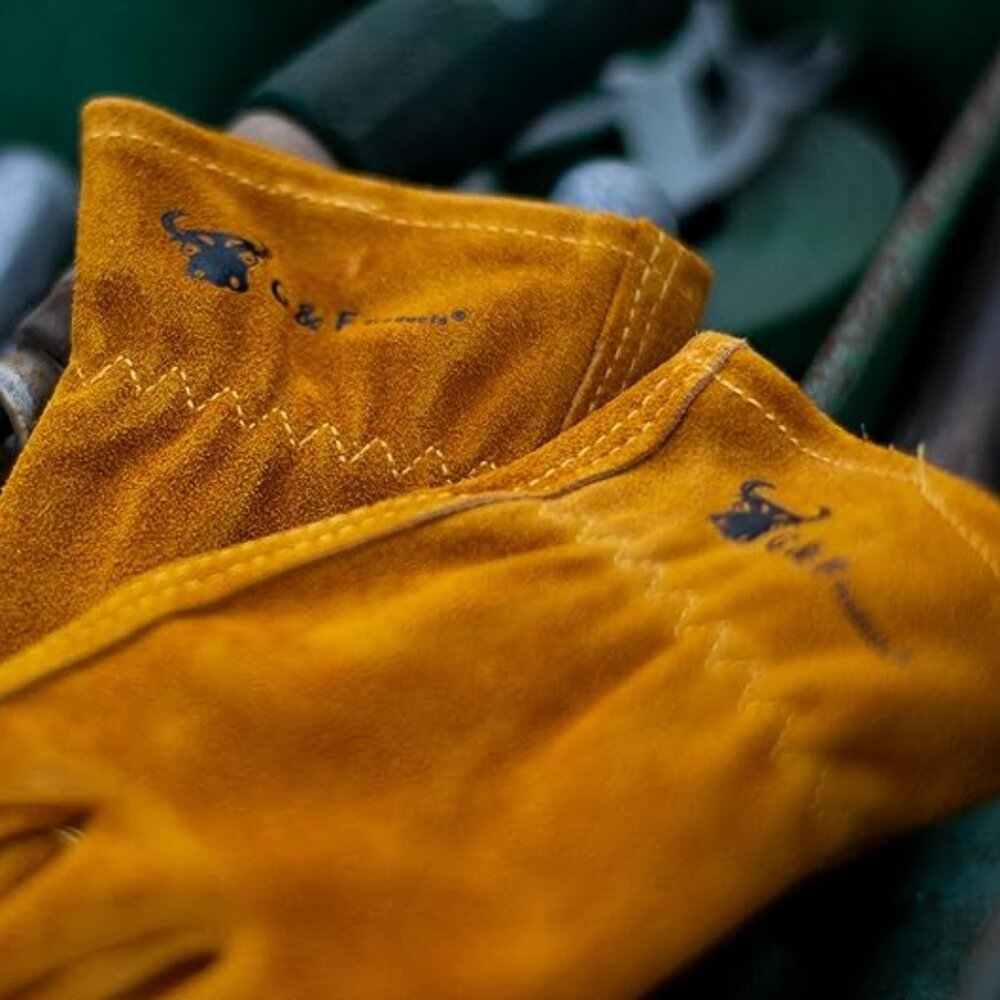 Kids Suede Work Gloves Age 7-9